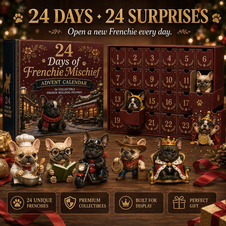 🐶 Calendrier de l’Avent Bouledogue Français 24 Jours – 24 Frenchies Uniques à Collectionner 🎄