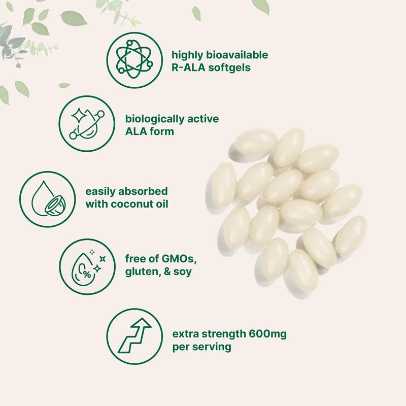 Stabilized R-ALA 600mg - Advanced Nerve Support for Burning, Tingling & Numbness