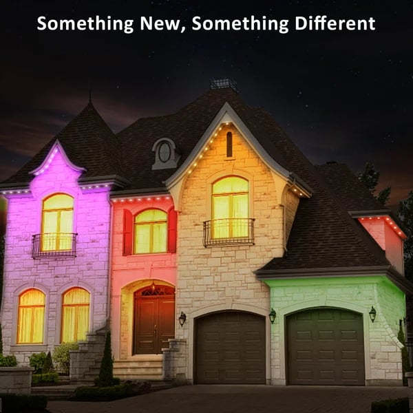 Éclairage LED extérieur intelligent arc-en-ciel permanent ✨