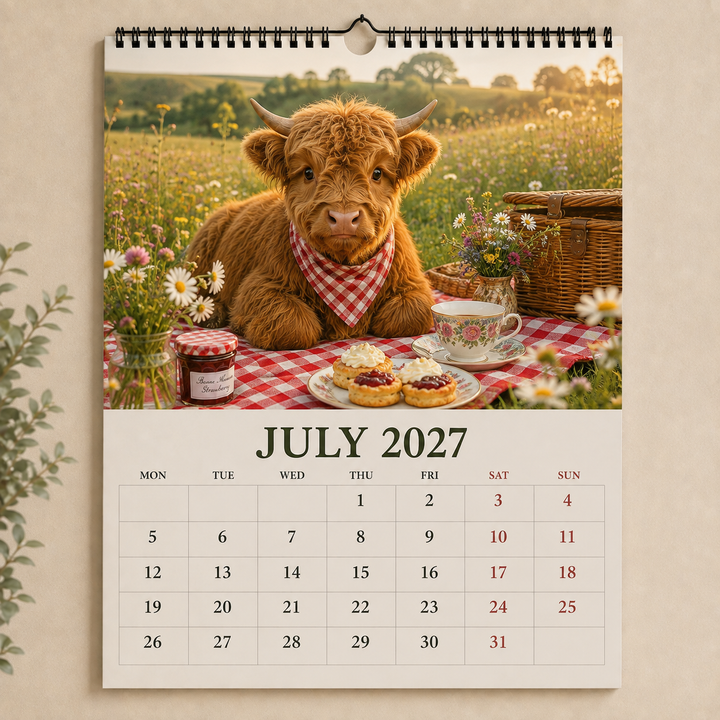 🐮 Calendrier des saisons des vaches Highland 2027