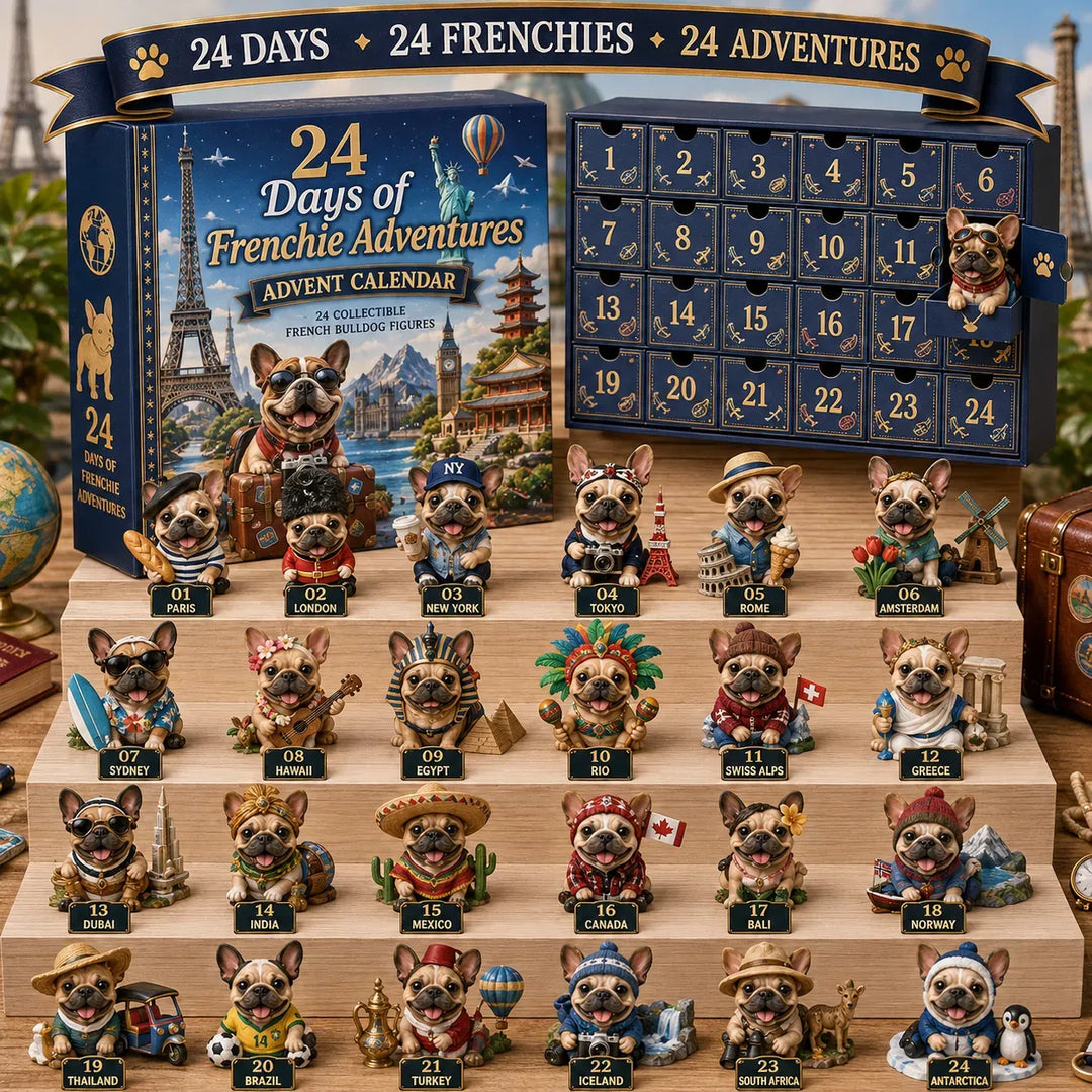 🐶 Calendrier de l’Avent Bouledogue Français 24 Jours – 24 Frenchies Uniques à Collectionner 🎄
