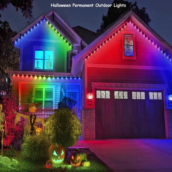 Éclairage LED extérieur intelligent arc-en-ciel permanent ✨