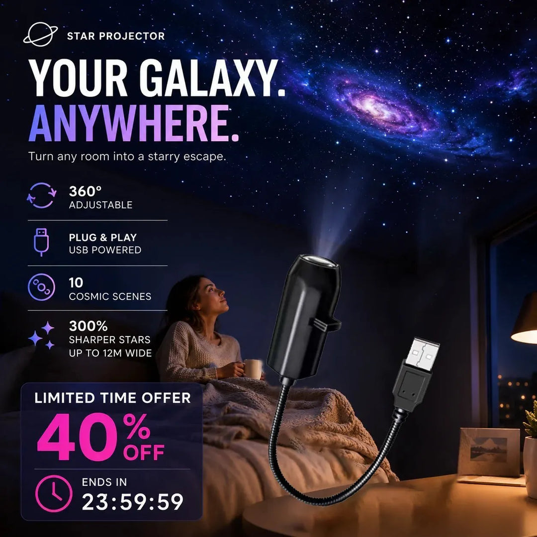 ✨ Projecteur HD Ciel Étoilé – Plug & Play 🌌