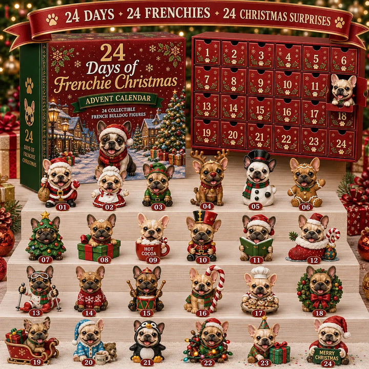 🐶 Calendrier de l’Avent Bouledogue Français 24 Jours – 24 Frenchies Uniques à Collectionner 🎄