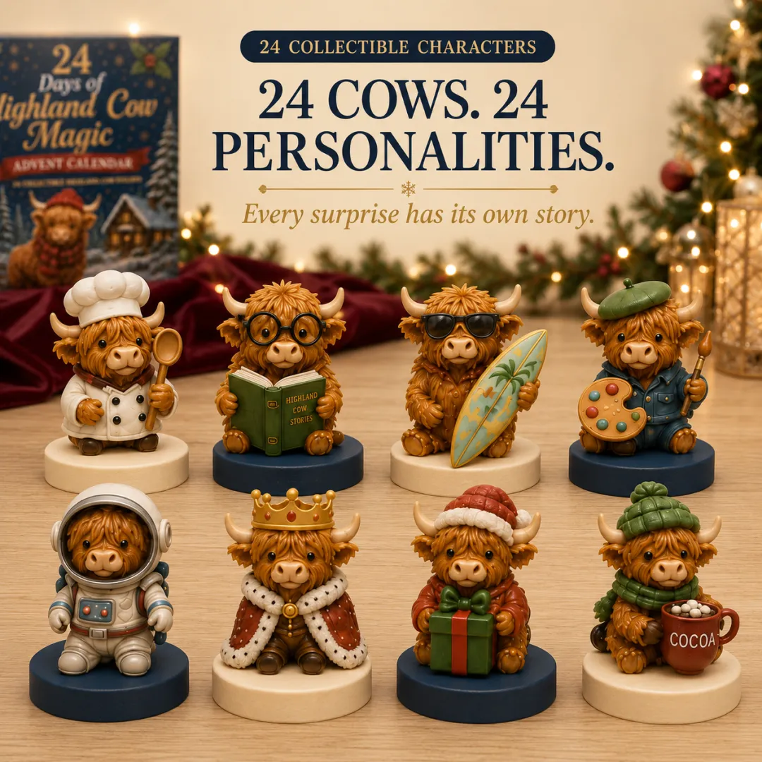 🐮 Calendrier de l’Avent 24 jours – Vaches Highland