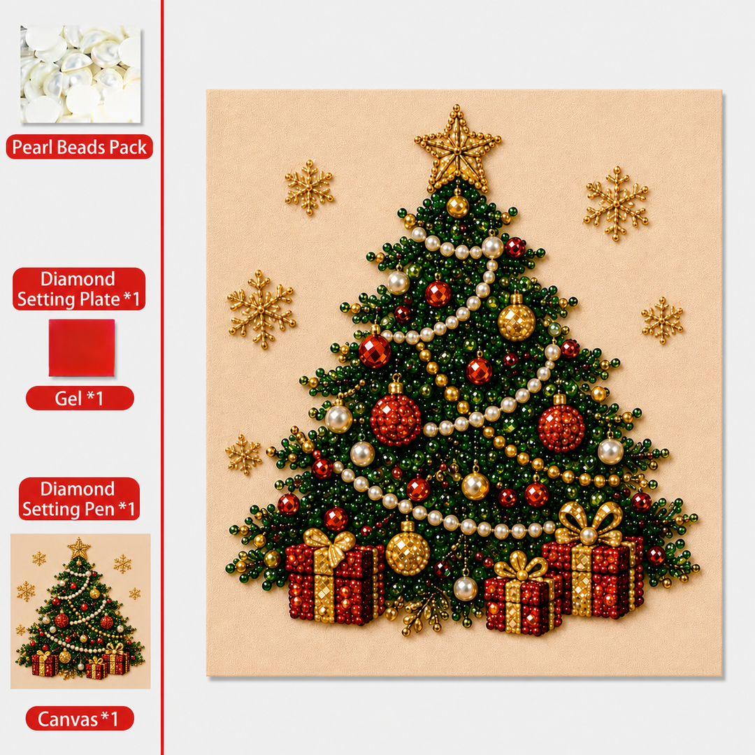 🧘Relaxing & Beginner-Friendly - 🎨💎DIY Christmas Pearl Diamond Painting Art Kit