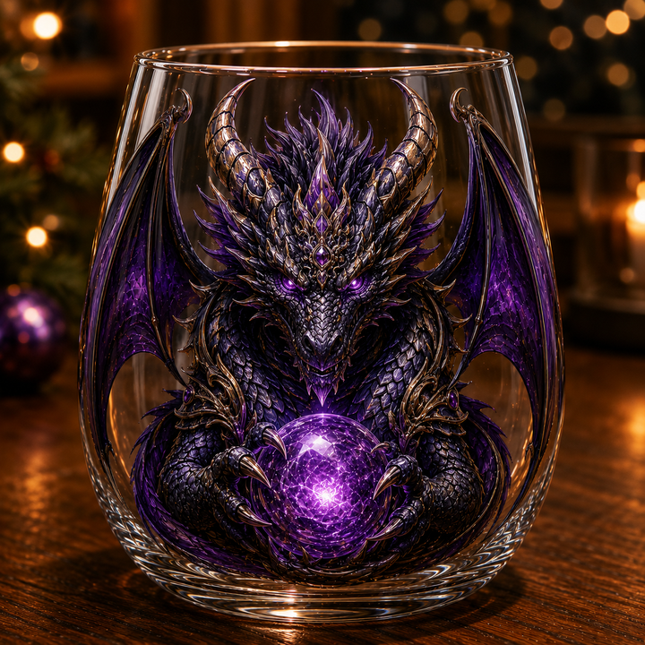 🐉✨ Verre Dragon Mythique 3D – Verre Fantasy en Relief pour Whisky & Décoration 🎁
