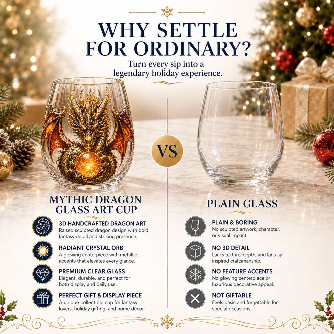 🐉✨ Verre Dragon Mythique 3D – Verre Fantasy en Relief pour Whisky & Décoration 🎁