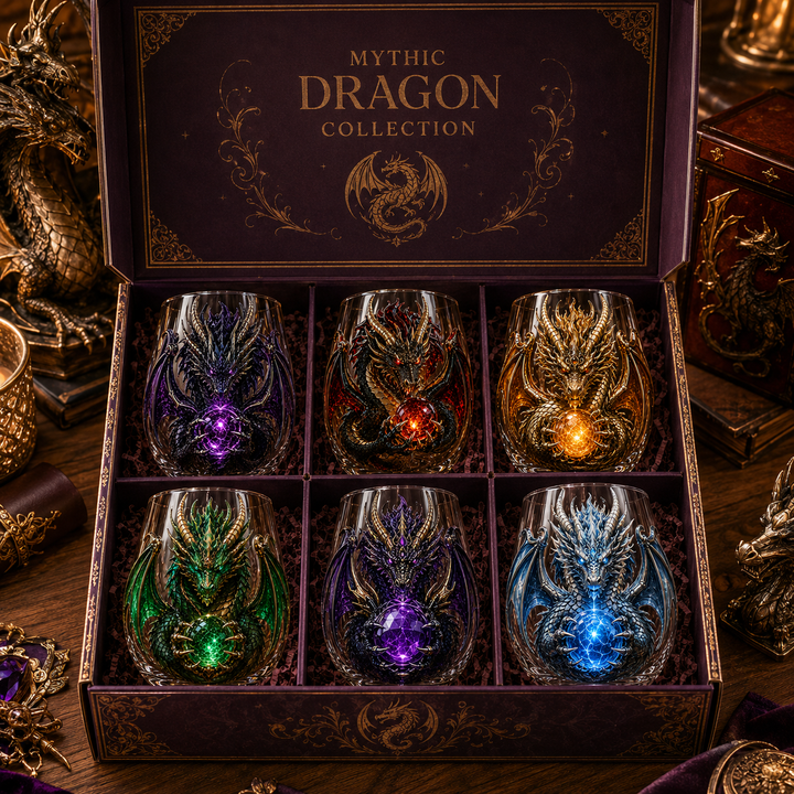 🐉✨ Verre Dragon Mythique 3D – Verre Fantasy en Relief pour Whisky & Décoration 🎁