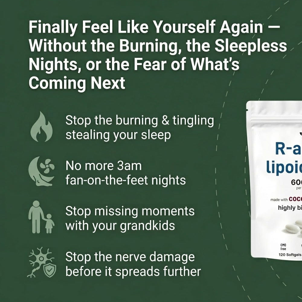 Stabilized R-ALA 600mg - Advanced Nerve Support for Burning, Tingling & Numbness