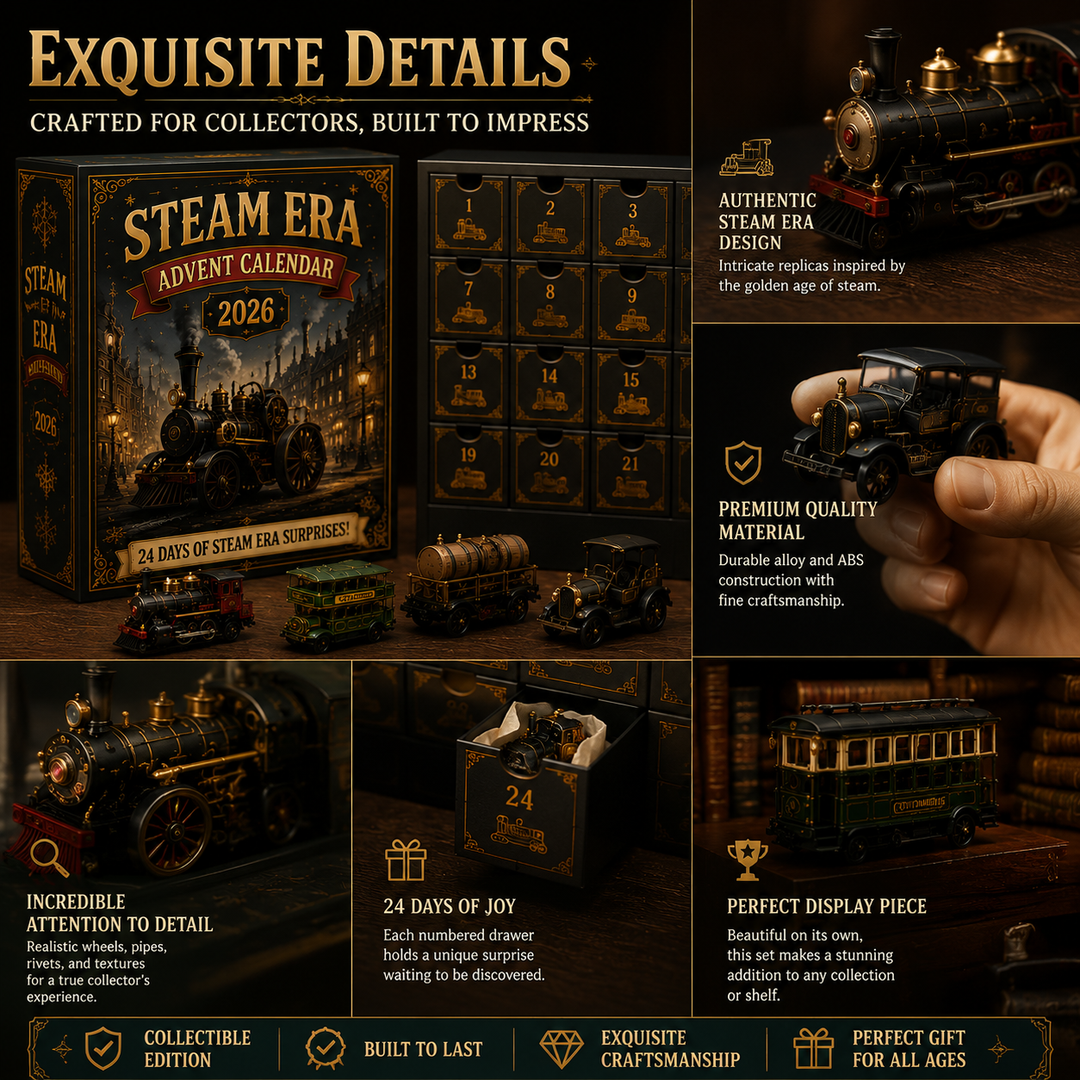 🚂 Calendrier de l’Avent Ère des Trains à Vapeur 2026 – 24 Jours de Miniatures Vintage 🎄✨