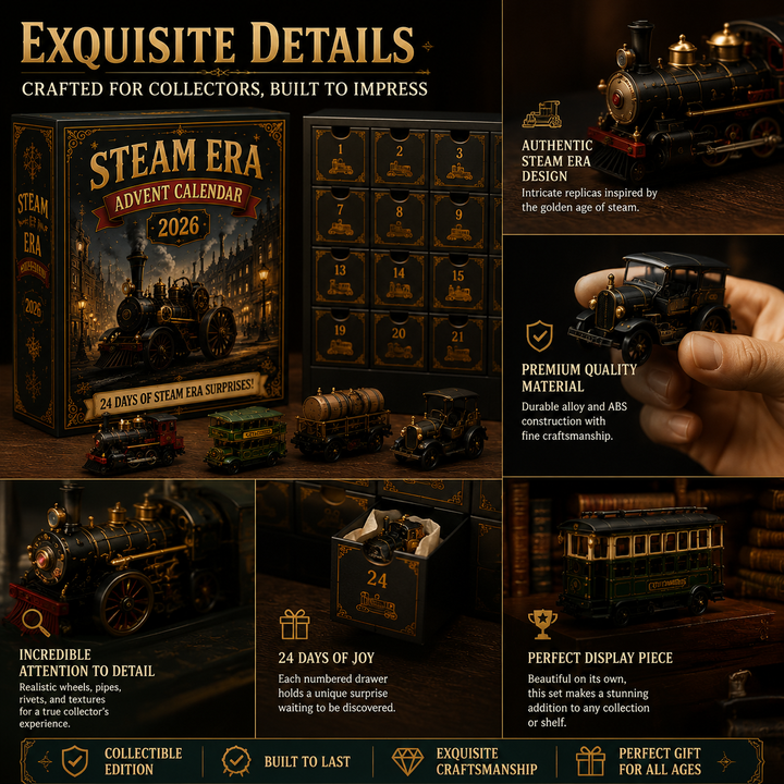 🚂 Calendrier de l’Avent Ère des Trains à Vapeur 2026 – 24 Jours de Miniatures Vintage 🎄✨