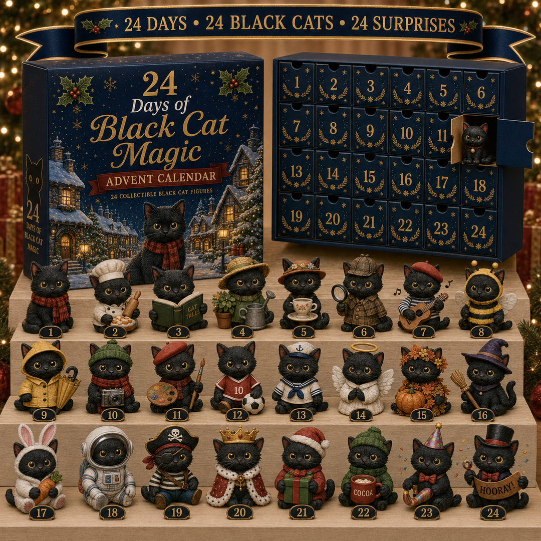 Calendrier de l’Avent Chats Noirs 2026 – 24 Surprises – Cadeau pour Amoureux des Chats