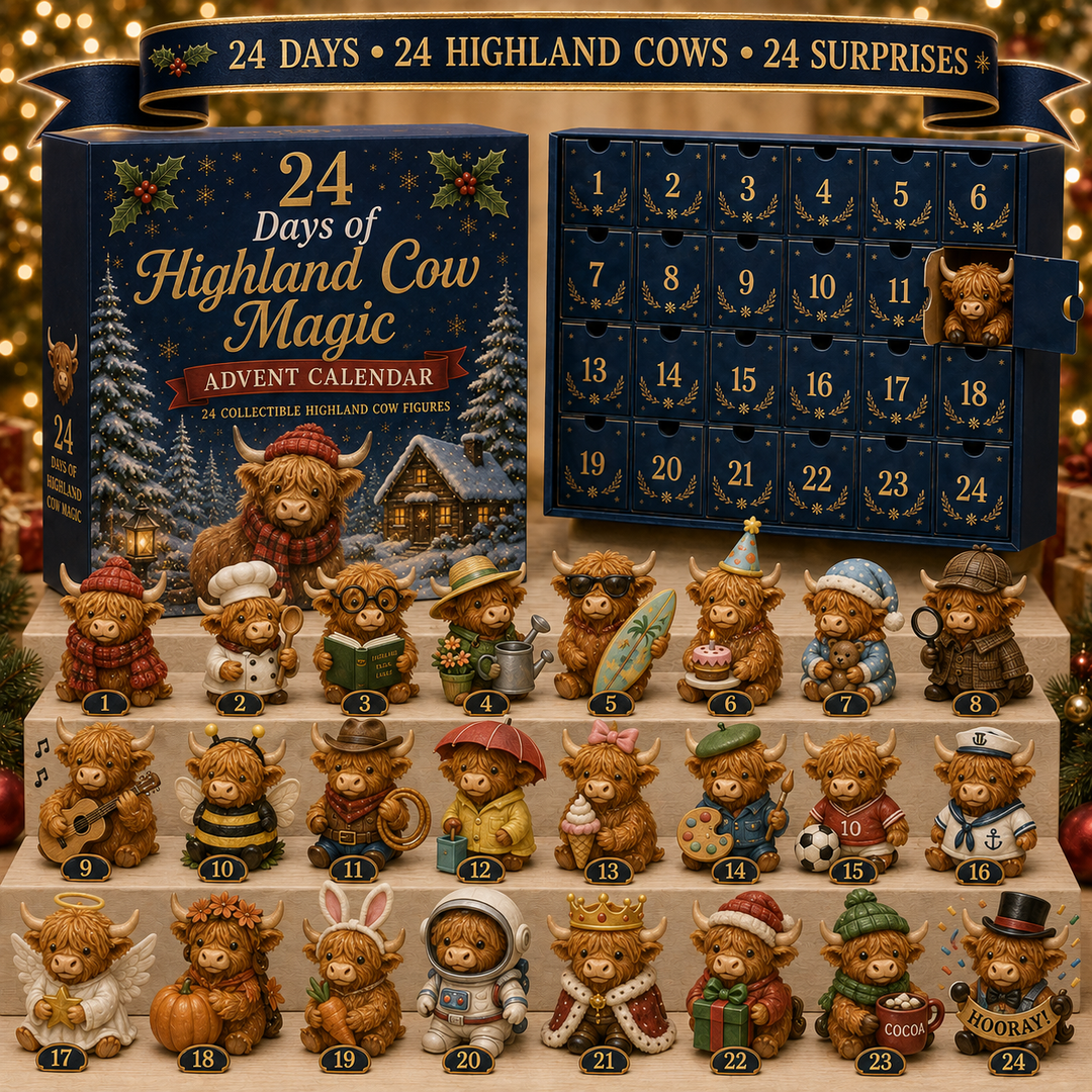 🐮 Calendrier de l’Avent 24 jours – Vaches Highland