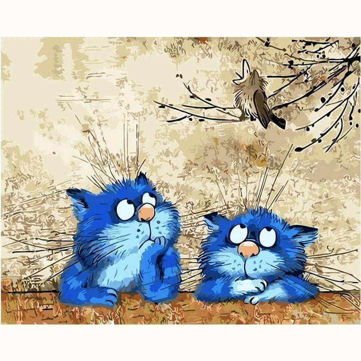 🐱💙 Deux Chats Bleus | Peinture par Numéros 🎨