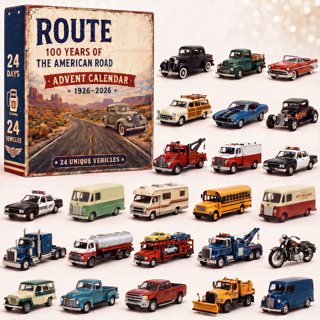 🛣️ Calendrier de l’Avent Route 66 – 24 Jours de Légendes Américaines | Édition Collector 1926–2026 🚗