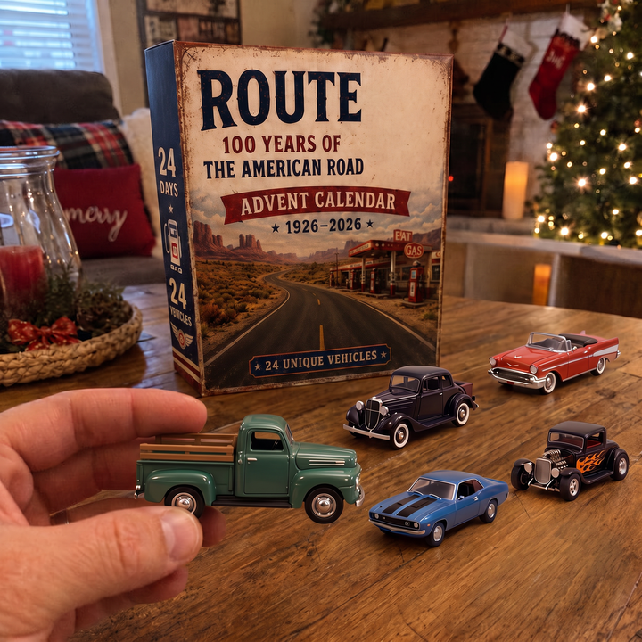 🛣️ Calendrier de l’Avent Route 66 – 24 Jours de Légendes Américaines | Édition Collector 1926–2026 🚗
