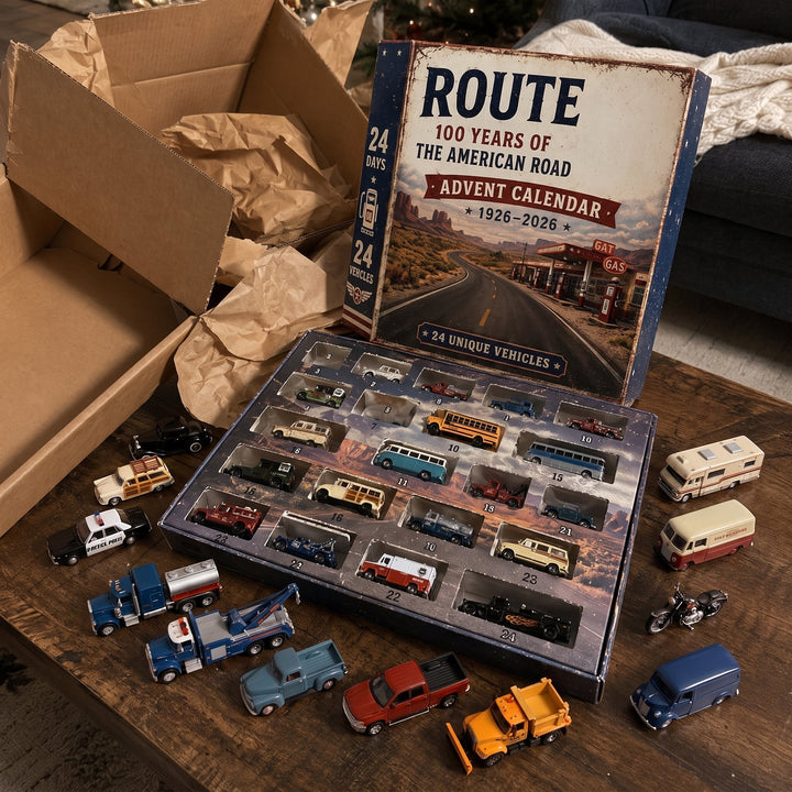 🛣️ Calendrier de l’Avent Route 66 – 24 Jours de Légendes Américaines | Édition Collector 1926–2026 🚗
